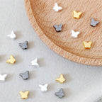 Butterfly Metal Beads 6mm Smooth Alloy 100pcs
