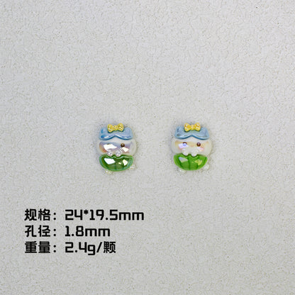 Plating Chiikawa Series Resin Beads Glossy Pastel Colors 20pcs 7