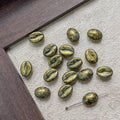 Vintage Czech Coffee Bean Lampwork Glass Beads 8x11mm 10pcs 6
