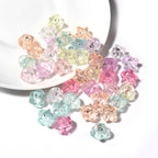 Transparent Star Acrylic Beads 11mm Pastel Colors 50pcs 2