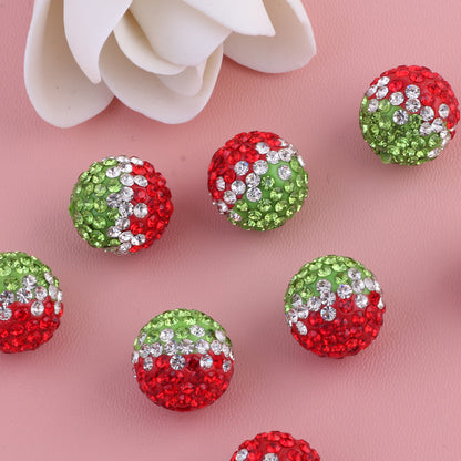 Full Rhinestone Ball Rhinestone Beads 16mm Watermelon Polymer Clay 10pcs 3