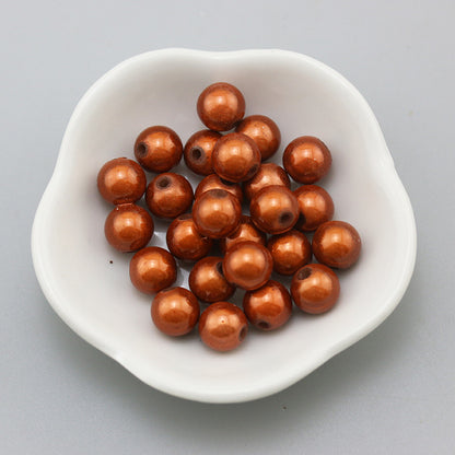 Glossy Metallic Round Acrylic Beads 10mm Colorful Assorted 50pcs 17