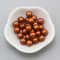 Glossy Metallic Round Acrylic Beads 10mm Colorful Assorted 50pcs 17