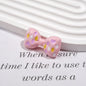 Painted Bow Acrylic Beads 35mm Quilted Enamel Glossy 30pcs 9