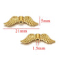 Stainless Steel Wings Metal Beads 18mm Color Retaining 5pcs 10