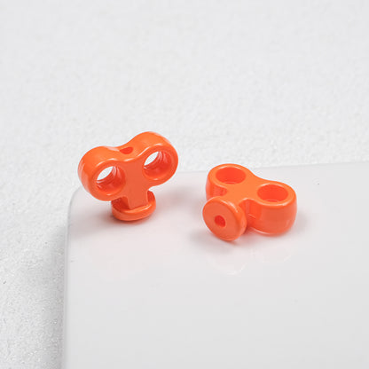 Painted Clockwork Spring Acrylic Beads 18mm Glossy Mixed Colors 20pcs 18