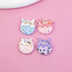 Plating Sanrio Series Cookies Resin Beads Pastel Frosted 10pcs 2