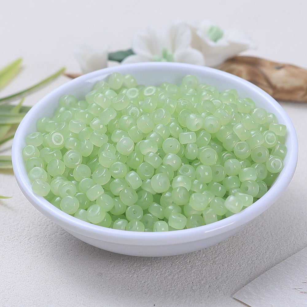 Glass Donut Spacer Beads 4mm Solid Color 200pcs 6