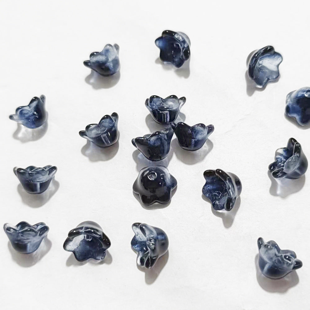 Czech Glass Beads Wind Chime Flower 12mm Pastel Glossy 100pcs 24