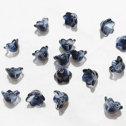 Czech Glass Beads Wind Chime Flower 12mm Pastel Glossy 100pcs 24