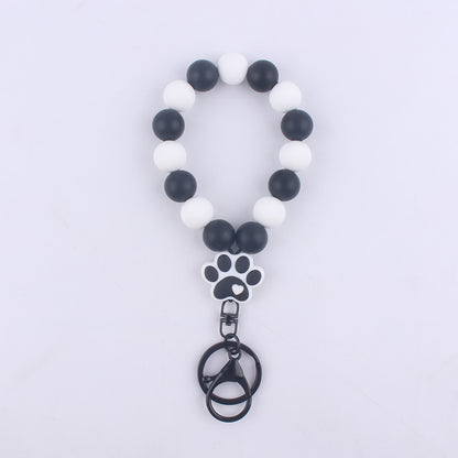 Silicone Dog Claw Bead Wristlet Keychain Pet Lover Charm 6