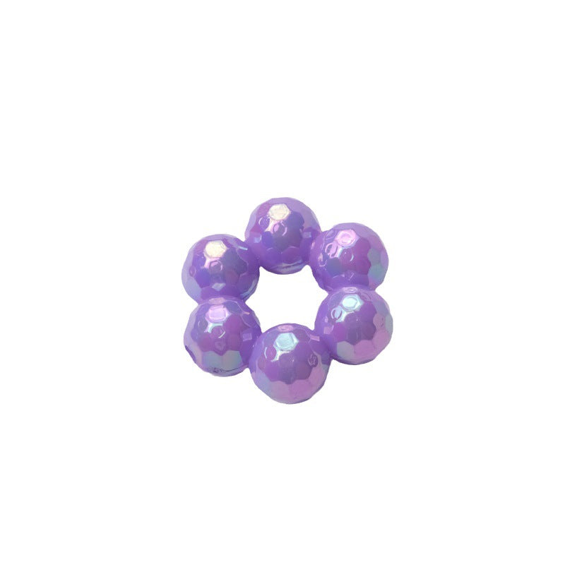 Plating Rhombus Faceted Wreath Acrylic Beads 23mm Glossy Plated 50pcs 2