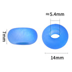 Acrylic Donut Spacer Beads 14mm Matte Imitation Opal 50pcs 3
