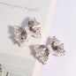 Bow Rhinestone Beads 25mm Paved Alloy Pastel Colors 6pcs 10