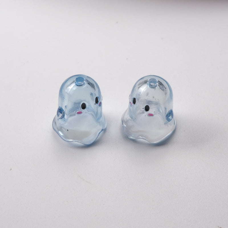 Transparent Ghost Acrylic Beads 17mm Pastel Colors 50pcs 10