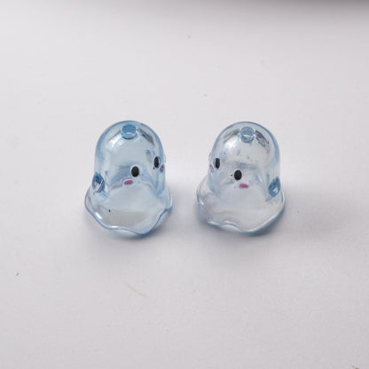 Transparent Ghost Acrylic Beads 17mm Pastel Colors 50pcs 10
