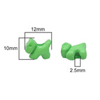 Solid Color Puppy Acrylic Beads 12mm Assorted Bright Pastel 100pcs 5