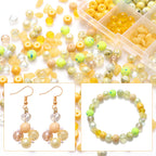 Crackle Round Glass Beads 8mm Pastel Colors Crackled Texture 200pcs 4