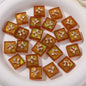 Matte Lace Bow Square Resin Beads 13mm Pastel Colors 10pcs 10