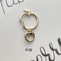 Zinc Alloy Apple Shaped Swivel Buckle Keychain Clasps 20pcs 38mm 3