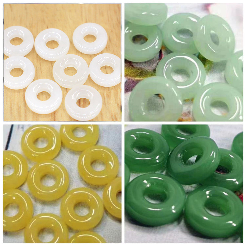 Glass Round Spacer Beads 12mm Imitated Jade 100pcs
