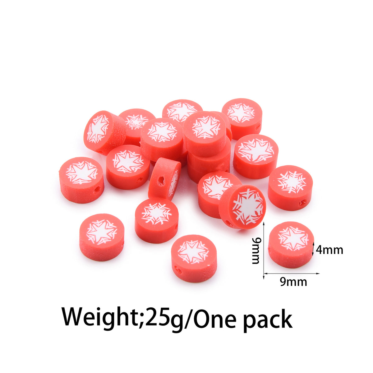 Flat Clay Beads Fruit and Christmas Tree Pattern Polymer 50pcs 22