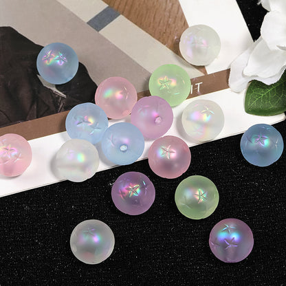 Matte Star Acrylic Beads 16mm Pastel Colors Round 50pcs 3