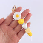 Cartoon Fruit Silicone Bead Keychain Fun Vibrant Colors 4