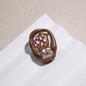 Hand Painted Oval Bouquet Acrylic Beads 28mm Colorful Floral 10pcs 8