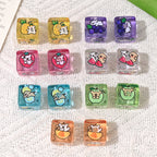 Jelly Fruit Series Puppy Acrylic Square Beads 14mm 10pcs 3
