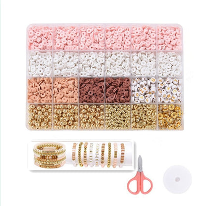 Heishi Clay Beads 6mm Elegant Golden Tone Polymer 1box 12