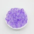 Frosted Transparent Round Glass Beads 10mm Soft Matte Finish 50pcs 6
