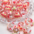 Hand-Painted Fruit Series Acrylic Beads 18mm Glossy 10pcs 23
