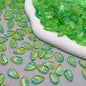 Vintage Czech Glass Leaf Glass Beads 11x18mm 100pcs 11