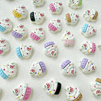 Baking Painted Watermelon and Cake Metal Beads 16mm Colorful 10pcs 2