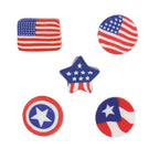 Geometric Clay Beads American Flag Colors Patriotic Design 200pcs