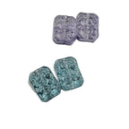 Square Glass Beads 13x23mm Transparent Electroplated Pastel 100pcs 5