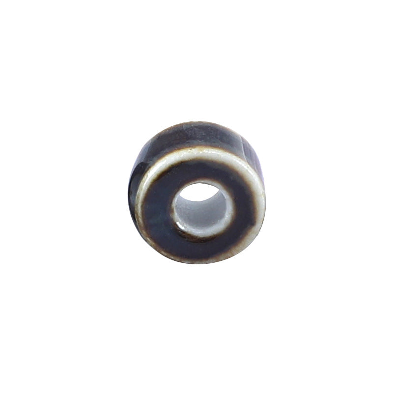 Ceramic Flat Spacer Beads 10mm Ethnic Style 50pcs 5