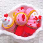 Silicone 3D Focal Beads Valentine Cake Hearts Layered Liner 20Pcs 4