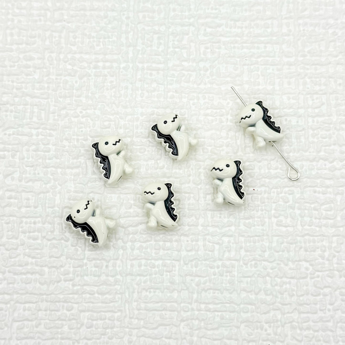 Dinosaur Metal Beads 12mm Baking Painted Enamel Alloy 10pcs 7