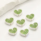 Heart Rhinestone Beads 15mm Zinc Alloy Colorful 10pcs 3