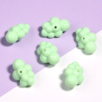 Pastel Cloud Acrylic Beads 22x32mm Smooth Rounded Shapes 5pcs 7