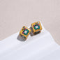 Tiny Cartoon Pattern Printed Acrylic Square Beads 10mm Glossy 30pcs 17