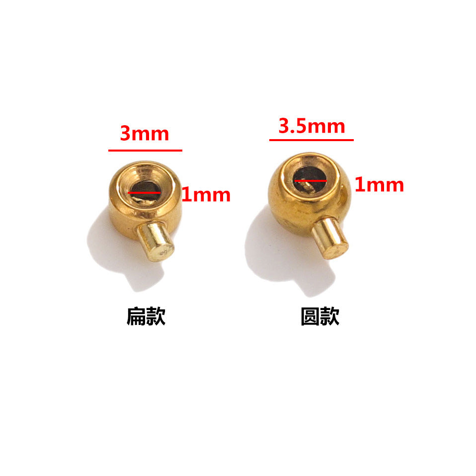 Stainless Steel Crimp Metal Beads 3mm 3.5mm Pressure Cooker Shape 20pcs 4