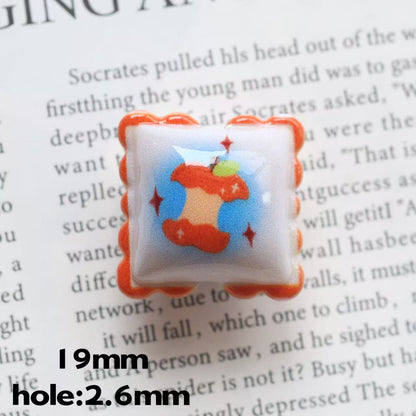 Cute Puppy Square Acrylic Beads 19mm Colorful Mixed 20pcs 9