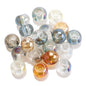 Electroplated Glass Beads 8 10mm Large Hole Rainbow Finish 50pcs 2
