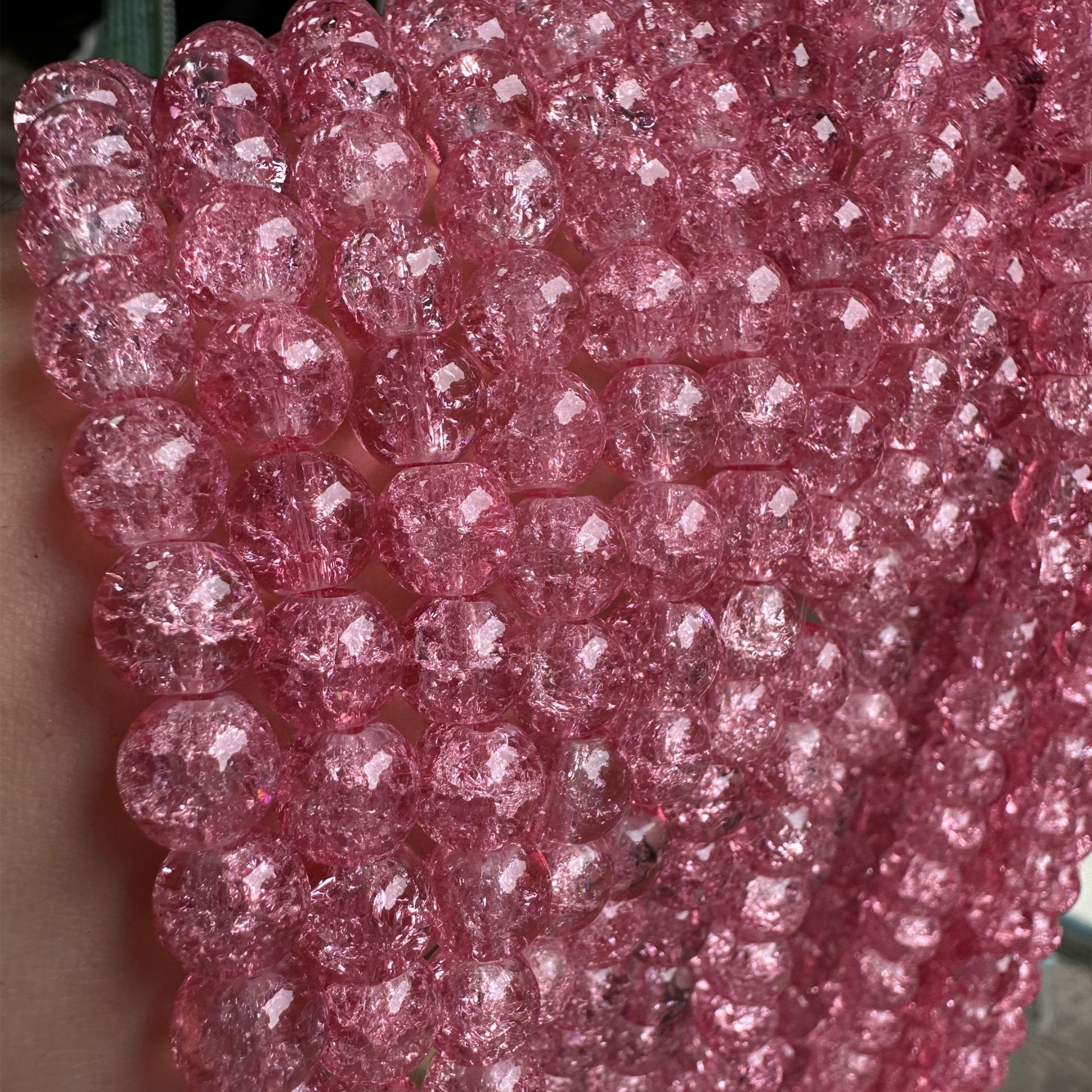 Crackle Round Glass Beads 10mm Explosion Pattern 10 Strands 22