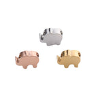 Stainless Steel Elephant Metal Beads 6mm 8mm Polished Mirror Surface 10pcs 5