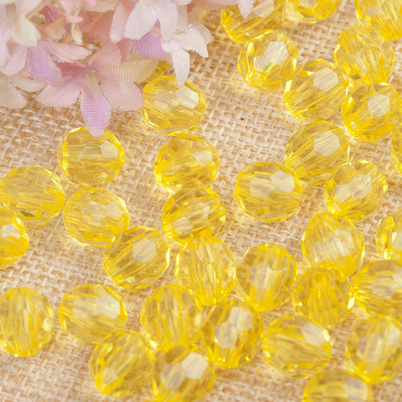 Faceted Clear Bubblegum Beads 20mm Translucent Chunky Acrylic 110pcs 13