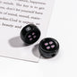 Painted Button Acrylic Beads 12mm Glossy Baked Paint 50pcs 13